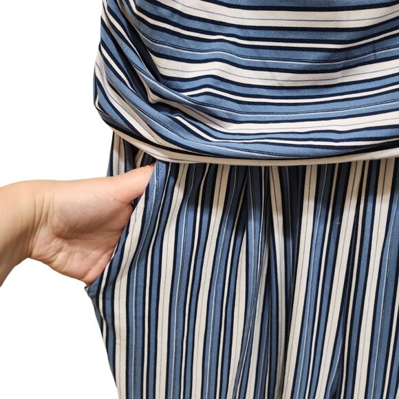 J for Justify Jumpsuit Women's Size 3X Striped Tube Top Wide Leg - Picture 2 of 12